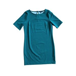 Banana Republic Geometric Print Short Sleeve Knee Length Shift Dress Sz S Office